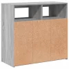 Szürke sonoma tálalószekrény LED-világítással 80 x 35 x 75 cm