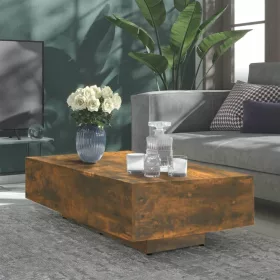   Füstös tölgy színű szerelt fa dohányzóasztal 100x49,5x31 cm