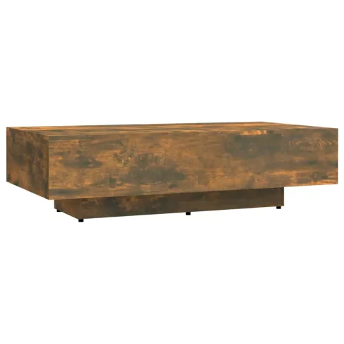 Füstös tölgy színű szerelt fa dohányzóasztal 100x49,5x31 cm