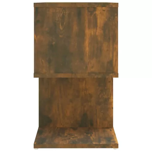 2 db füstös tölgy színű szerelt fa éjjeliszekrény 50x30x51,5 cm
