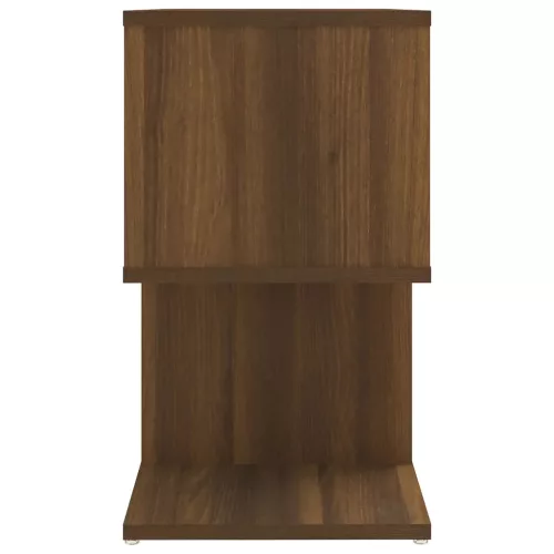 2 db barna tölgy színű szerelt fa éjjeliszekrény 50x30x51,5 cm