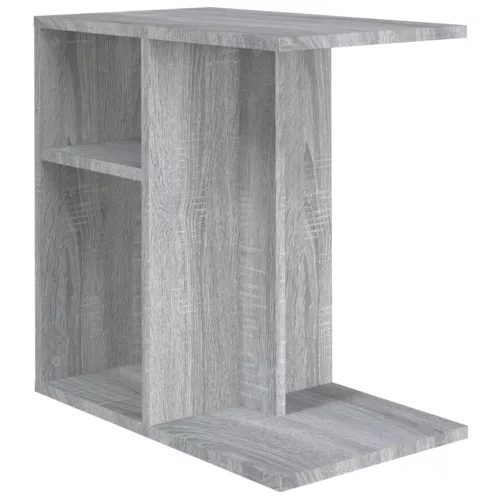 Szürke sonoma színű szerelt fa kisasztal 50x30x50 cm