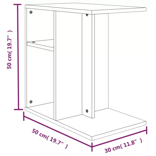 Barna tölgy színű szerelt fa kisszekrény 50 x 30 x 50 cm