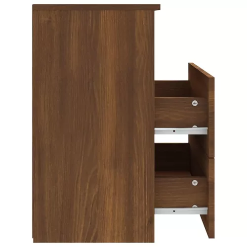 2 db barna tölgy színű éjjeliszekrény 50x32x60 cm