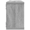 4 db szürke sonoma színű szerelt fa fali kockapolc 60x15x23 cm
