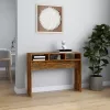 Füstös tölgyszínű szerelt fa tálalóasztal 105 x 30 x 80 cm