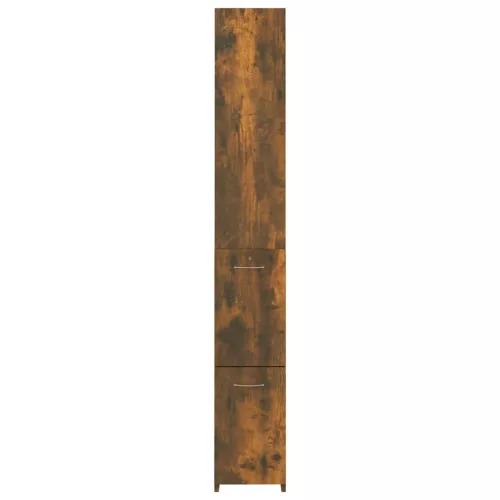 Füstös tölgy színű szerelt fa fürdőszobaszekrény 25x26,5x170 cm