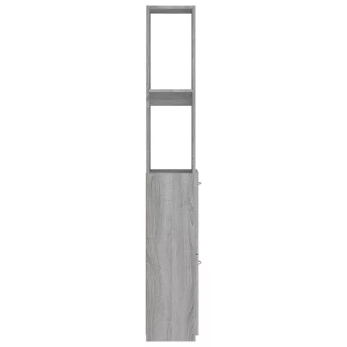 Szürke sonoma színű szerelt fa fürdőszobaszekrény 25x26,5x170cm