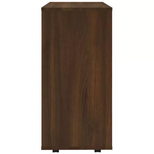 Barna tölgy színű szerelt fa kerekes szekrény 60 x 35 x 75 cm