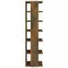 2 db füstös tölgy színű szerelt fa cipőtartó 27,5 x 27 x 102 cm