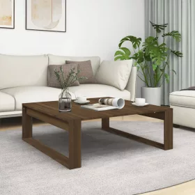   Barna tölgyszínű szerelt fa dohányzóasztal 100 x 100 x 35 cm