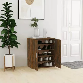   Füstös tölgy színű szerelt fa cipősszekrény 60 x 35 x 70