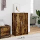 Füstös tölgy színű szerelt fa cipősszekrény 60 x 35 x 92 cm