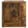 Füstös tölgy színű szerelt fa kisasztal 33 x 33 x 34,5 cm
