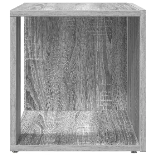 Szürke sonoma színű szerelt fa kisasztal 33x33x34,5 cm