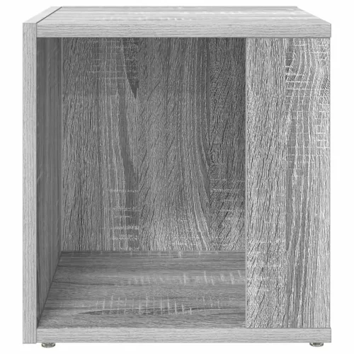 Szürke sonoma színű szerelt fa kisasztal 33x33x34,5 cm
