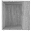 Szürke sonoma színű szerelt fa kisasztal 33x33x34,5 cm