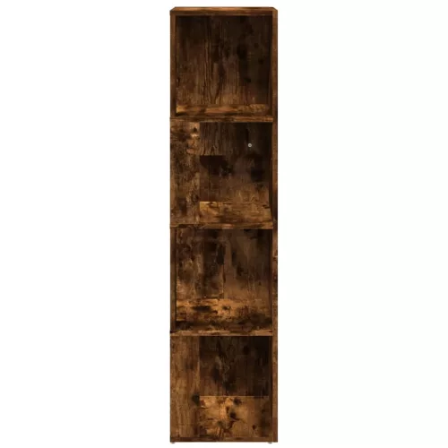 Füstös tölgy színű szerelt fa sarokszekrény 33 x 33 x 132 cm
