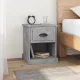 2 db betonszürke szerelt fa éjjeliszekrény 39 x 39 x 47,5 cm