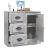 Betonszürke szerelt fa tálalószekrény 70x35,5x67,5 cm