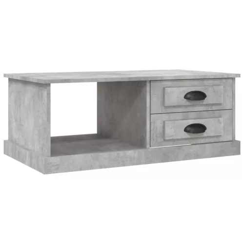Betonszürke szerelt fa dohányzóasztal 90 x 50 x 35 cm