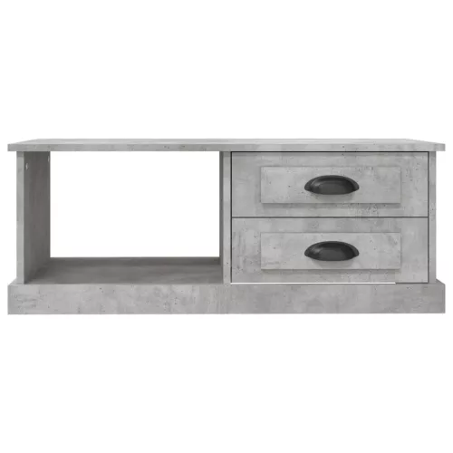 Betonszürke szerelt fa dohányzóasztal 90 x 50 x 35 cm