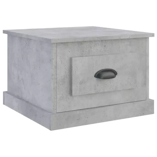 Betonszürke szerelt fa dohányzóasztal 50 x 50 x 35 cm