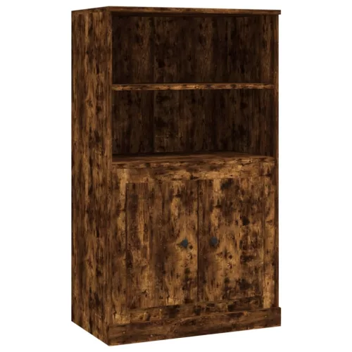 Füstös tölgy színű szerelt fa magasszekrény 60x35,5x103,5 cm