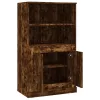 Füstös tölgy színű szerelt fa magasszekrény 60x35,5x103,5 cm