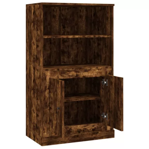 Füstös tölgy színű szerelt fa magasszekrény 60x35,5x103,5 cm