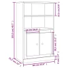 Füstös tölgy színű szerelt fa magasszekrény 60x35,5x103,5 cm