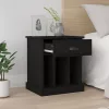 2 db fekete éjjeliszekrény 43x36x50 cm