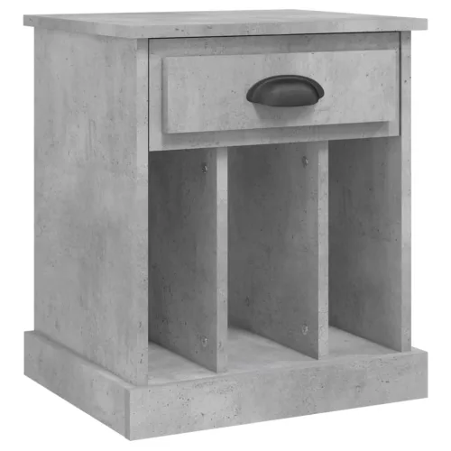 2 db betonszürke éjjeliszekrény 43x36x50 cm