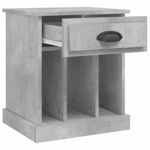 2 db betonszürke éjjeliszekrény 43x36x50 cm