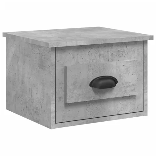 Betonszürke falra szerelhető éjjeliszekrény 41,5x36x28 cm