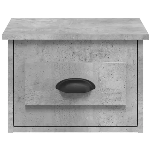 Betonszürke falra szerelhető éjjeliszekrény 41,5x36x28 cm
