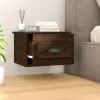 2db barna tölgyszínű falra szerelhető éjjeliszekrény 41,5x36x28