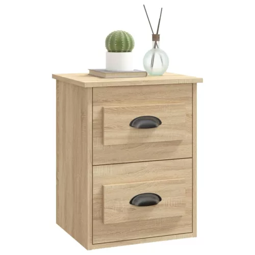 2 db sonoma tölgy falra szerelhető éjjeliszekrény 41,5x36x53 cm
