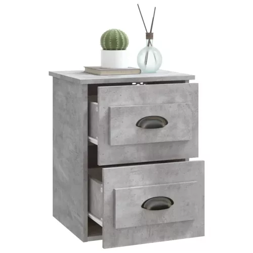 2 db betonszürke falra szerelhető éjjeliszekrény 41,5x36x53 cm
