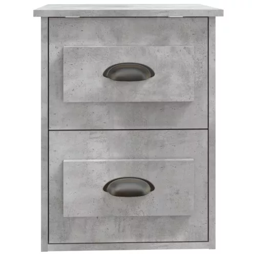 2 db betonszürke falra szerelhető éjjeliszekrény 41,5x36x53 cm