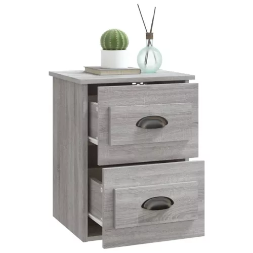 2 db szürke sonoma falra szerelhető éjjeliszekrény 41,5x36x53cm