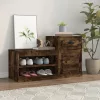 Füstös tölgy színű szerelt fa cipősszekrény 100x42x60 cm