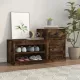 Füstös tölgy színű szerelt fa cipősszekrény 100x42x60 cm
