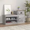 Szürke sonoma színű szerelt fa cipősszekrény 100x42x60 cm