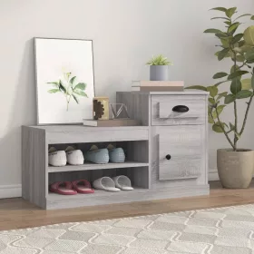   Szürke sonoma színű szerelt fa cipősszekrény 100x42x60 cm
