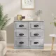 Betonszürke szerelt fa tálalószekrény 70x35,5x67,5 cm