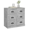 Betonszürke szerelt fa tálalószekrény 70x35,5x67,5 cm