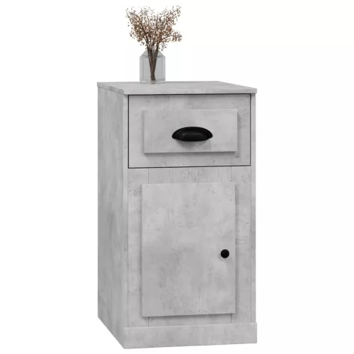 Betonszürke szerelt fa kisszekrény fiókkal 40 x 50 x 75 cm