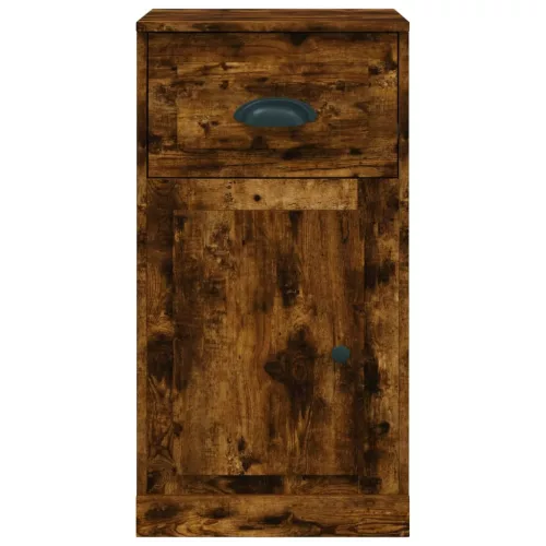 Füstös tölgy színű szerelt fa kisszekrény fiókkal 40x50x75 cm