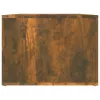 Füstös tölgy színű szerelt fa dohányzóasztal 80 x 50 x 36 cm